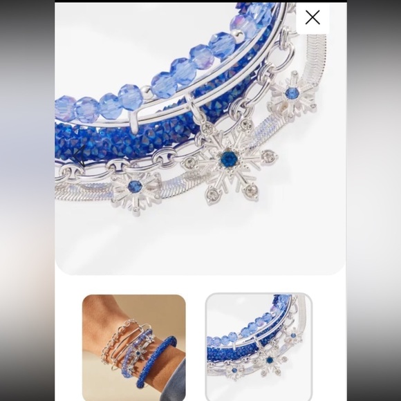 NWT Alex and Ani Snowflake Bracelet Set of 5 - Picture 2 of 6